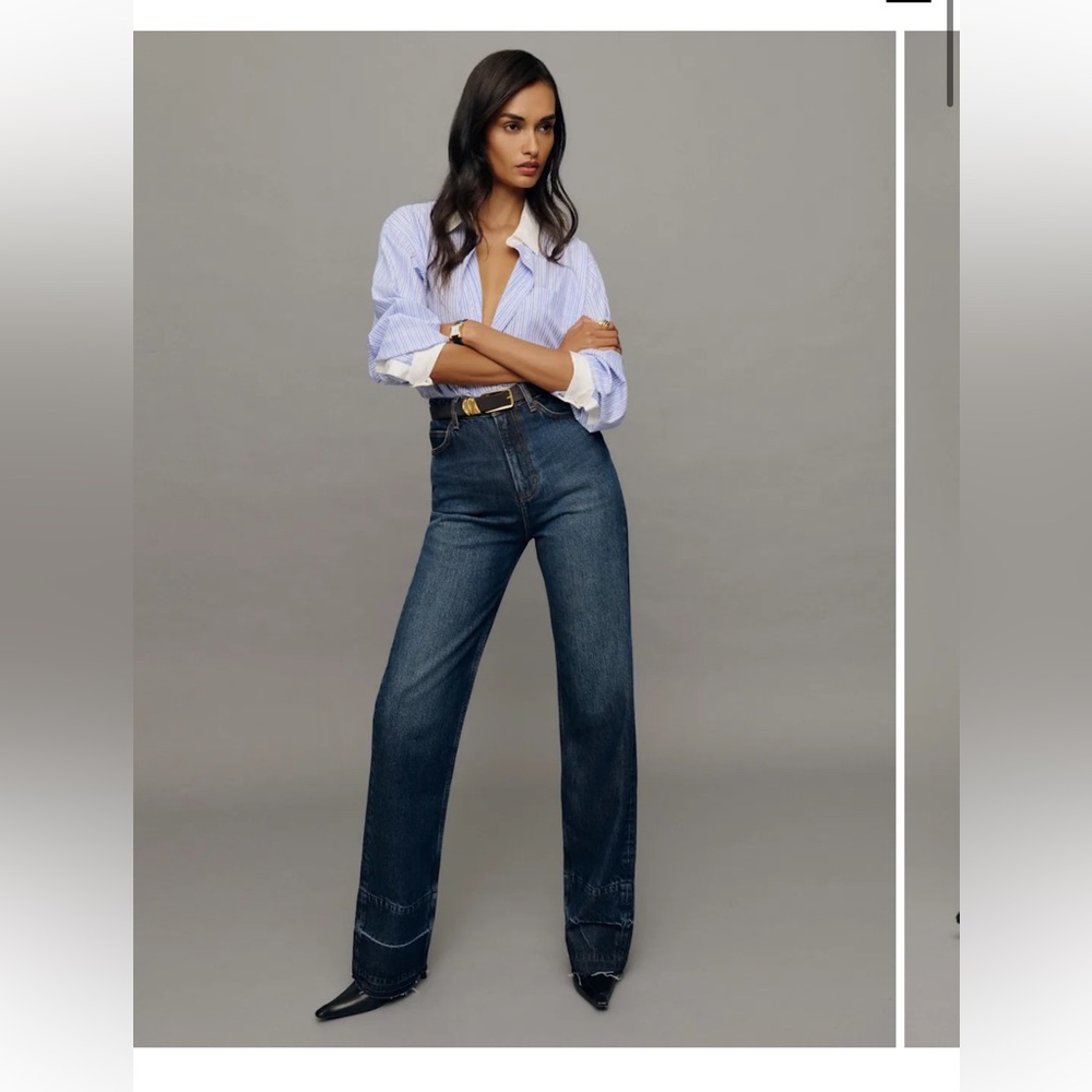 NWT Reformation Wilder High Rise Wide Leg Jeans Size 29